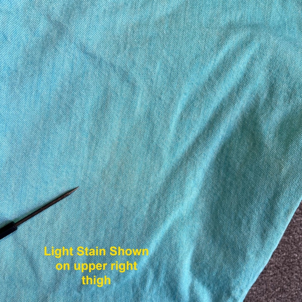 Levis 501 Jean Men 40x30 Turquoise Cyan Original Retro Straight Button Fly Denim - Picture 8 of 15